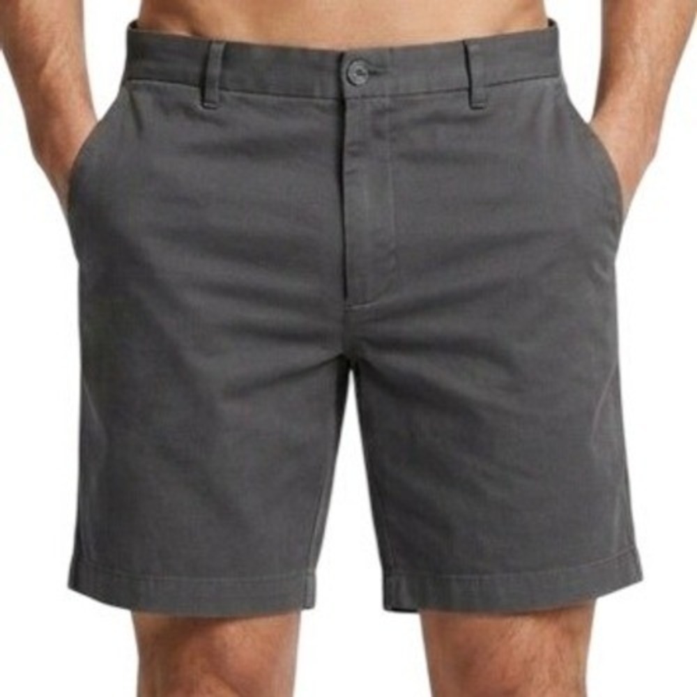 Everlane Performance Chino Shorts Mens 36 Charcoal Grey Excellent